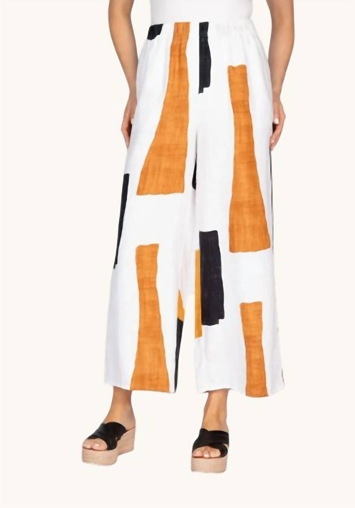 Habitat - Patterend linen pant