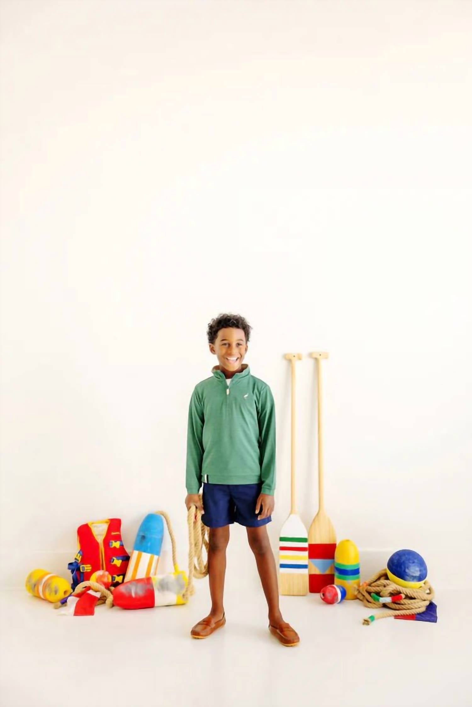 The Beaufort Bonnet Company - Kid's Hayword Half-zip Sweatshirt