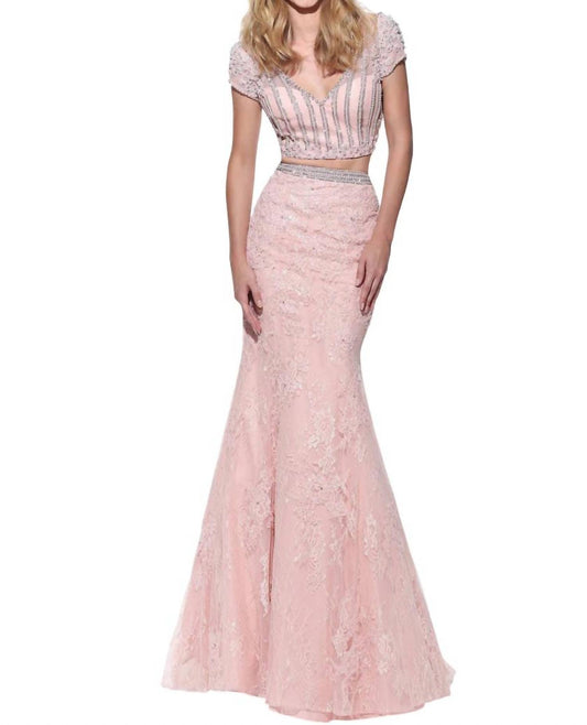 Sherri Hill - Lace Mermaid Prom Dress