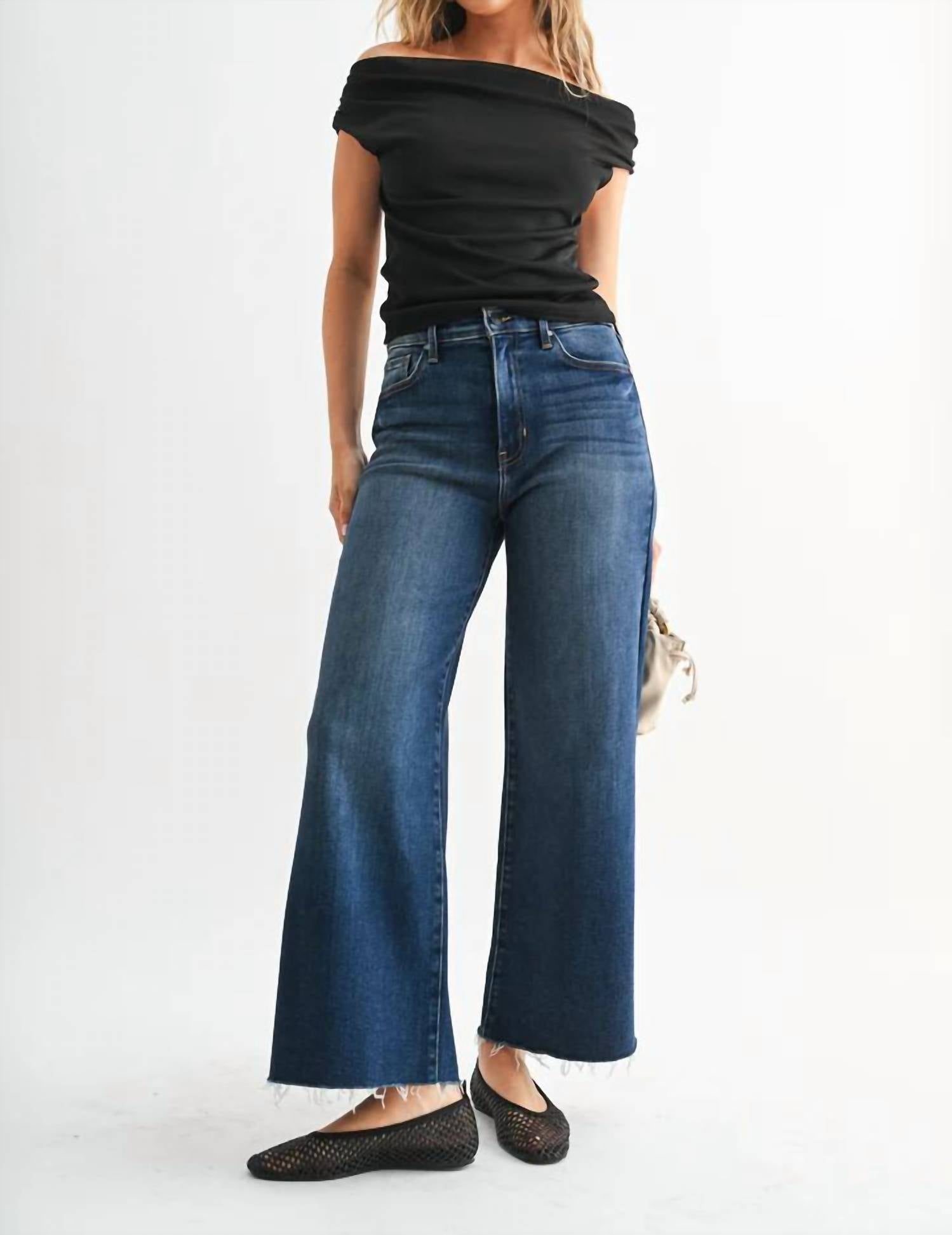 Just Black Denim - Scissor Cut Wide Leg Jean