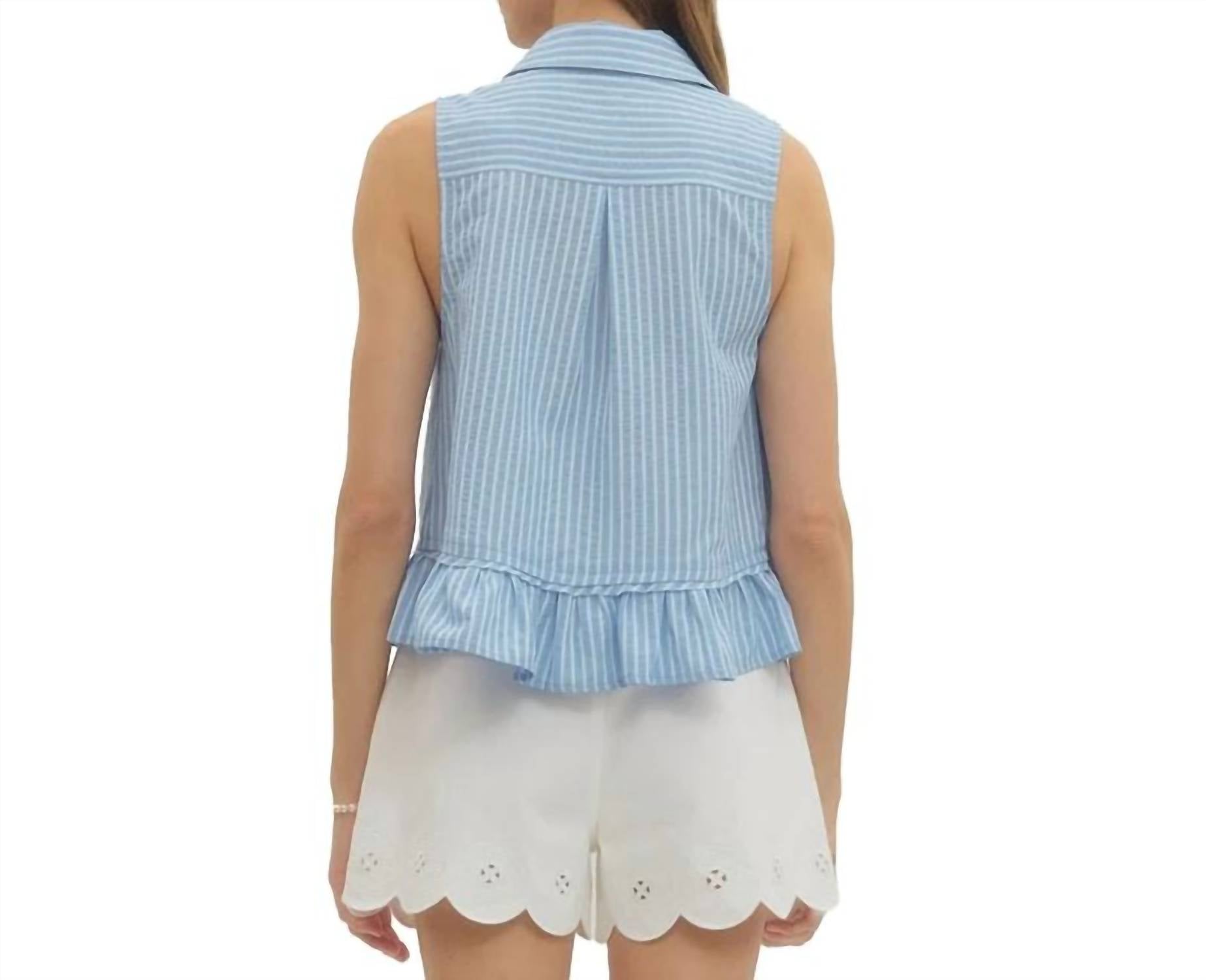 Entro - Yacht Club Ruffle Tank Top