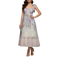 Elppis - Women's Floral Bustier Dress