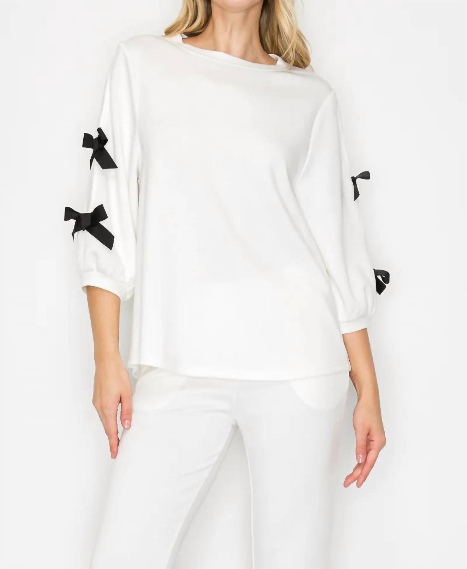 Joh - Fatimah Knit Top with Ribbons