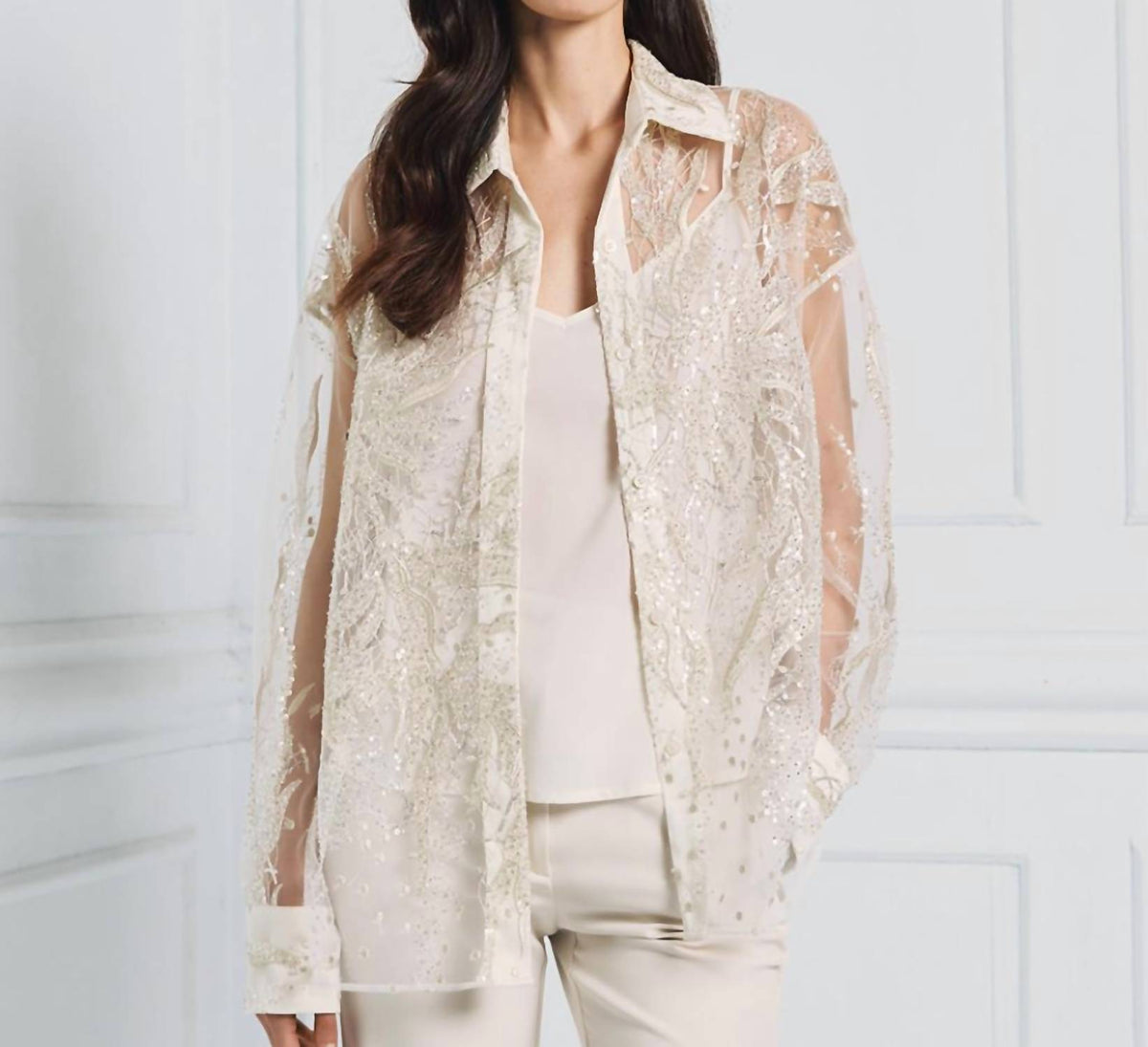 Access - Sheer Embroidered Blouse