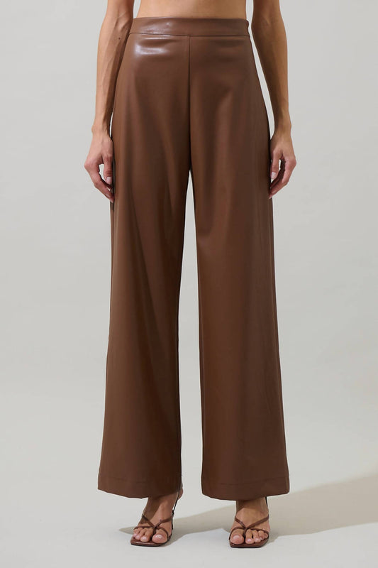 Sugarlips - Anisa Leather Bern Wide Leg Pants