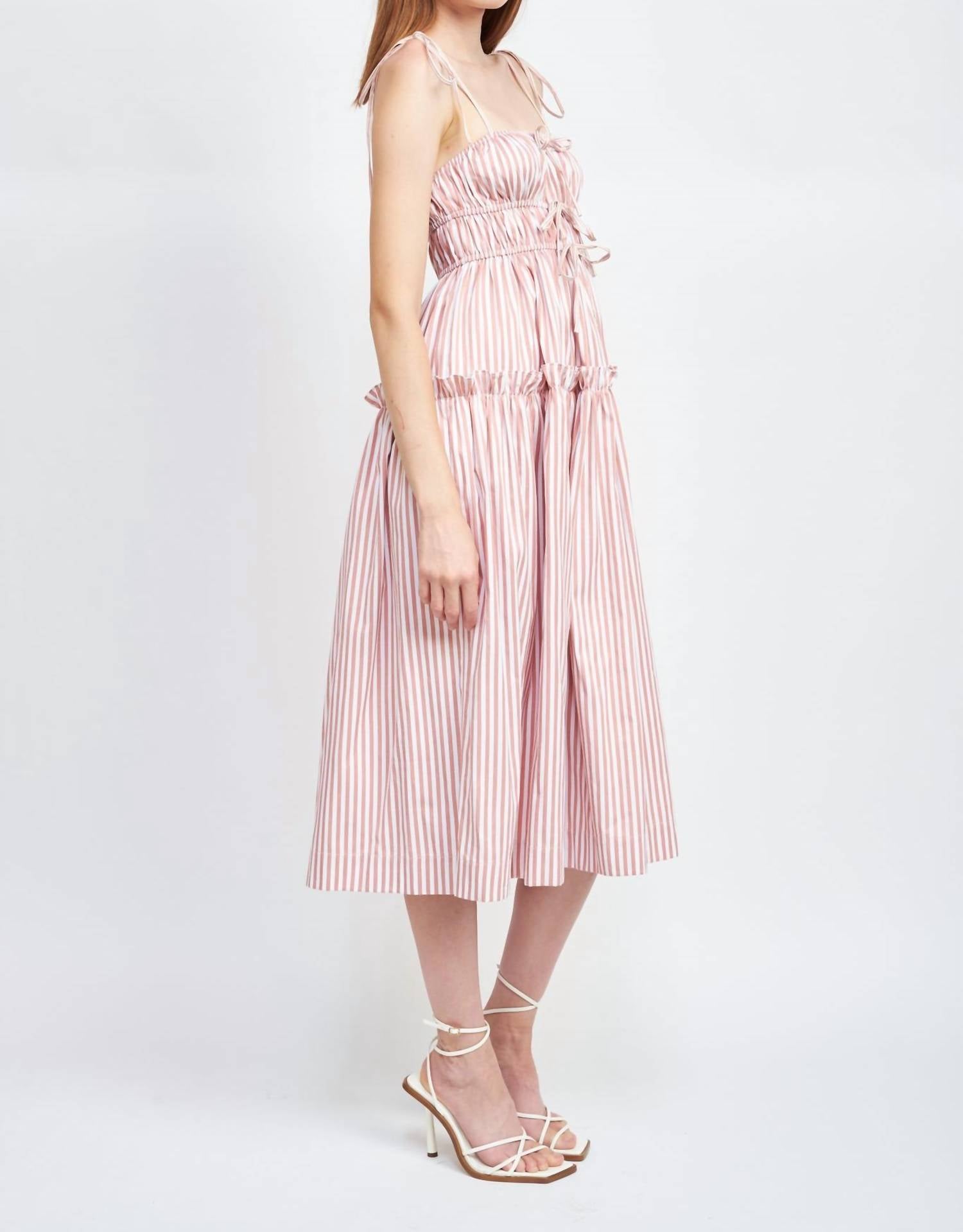 En Saison - Reagan Striped Midi Dress