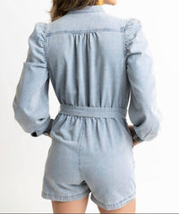 Karlie - Denim Belt Romper