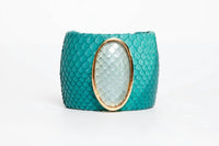Avenue Chic - Women's Exotic Colorblock Large Cuff