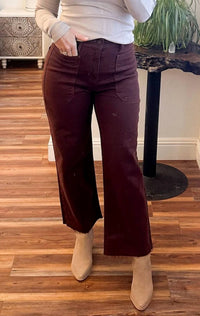 Just Black Denim - High Rise Utility Wide Leg Jeans