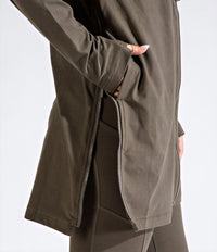 RAE MODE Long Hooded Active Jacket - Plus Size in olive - women's jacket - view 6