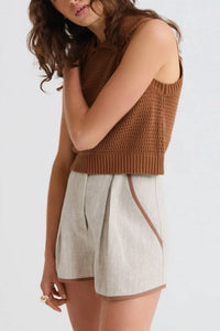 Matthew Bruch - Cable Mesh Collared Tank Top
