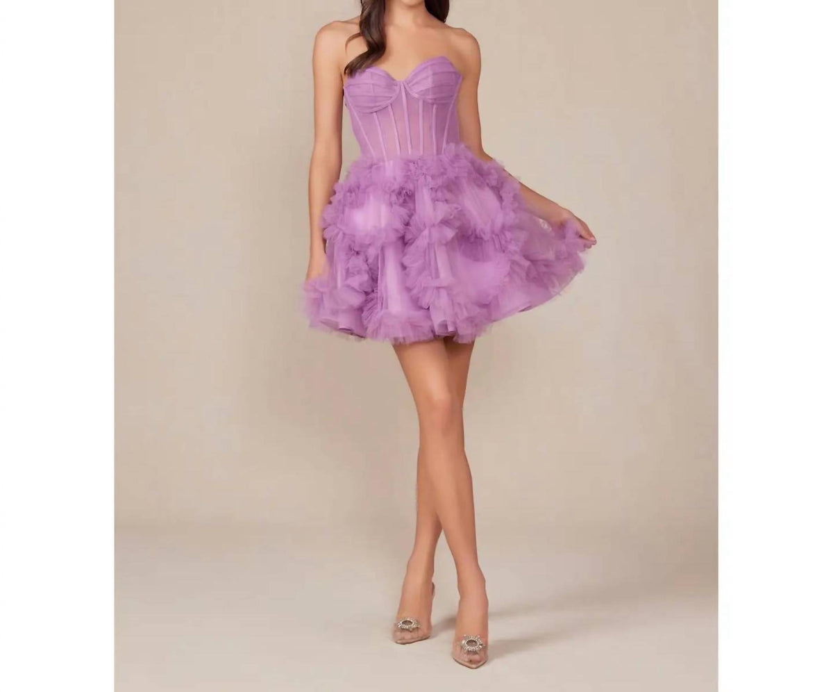 Nox Anabel - Indie Strapless Ruffle Homecoming Dress