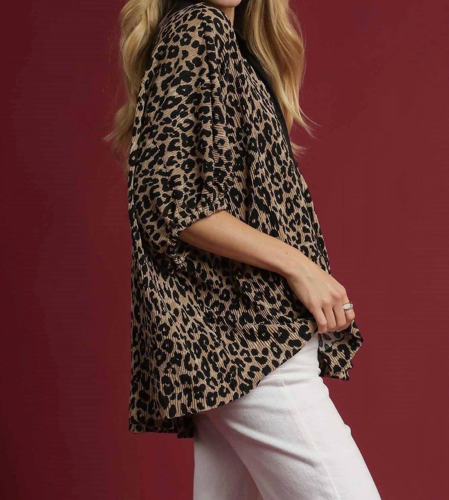 Umgee - Spot On Jacquard Tunic Top