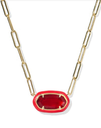 Kendra Scott - Women's Elisa Enamel Frame Paperclip Necklace
