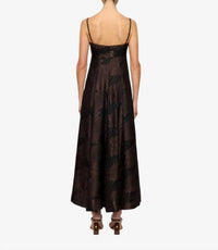Clea Theron Midi Dress in arabica - women's dress - detail view