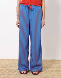 FRNCH Edeline Trouser Pant in blue red - women's pants - view 4