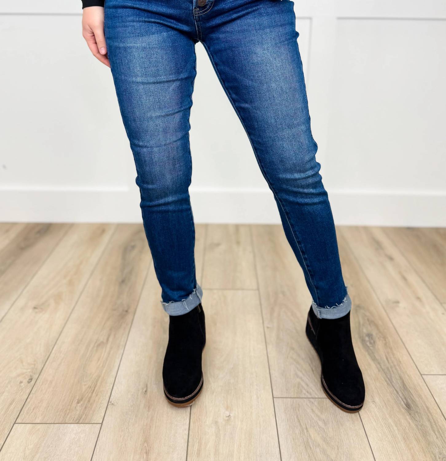 Saige Denim - Lana Tummy Control High-rise Button Fly Raw Hem Skinny Jeans