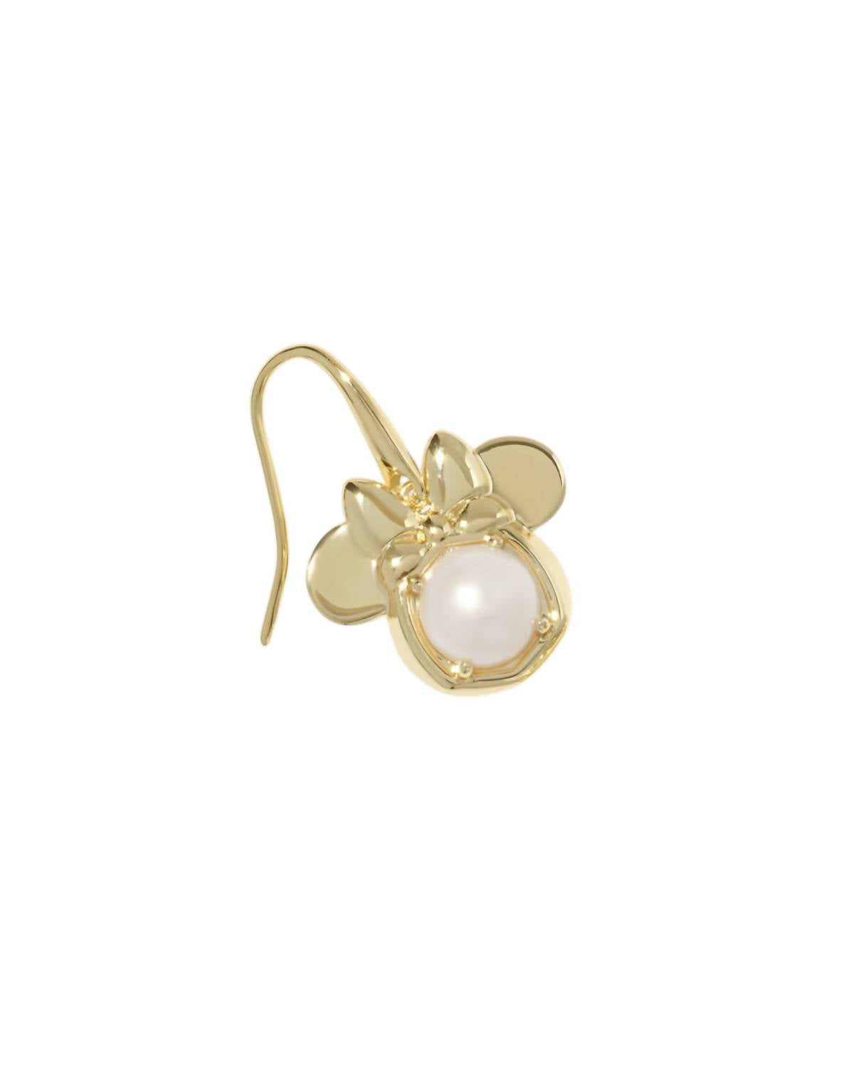 Kendra Scott Women's Minnie Mouse Drop Earrings in gold white pearl - women's jewelry - alternate view