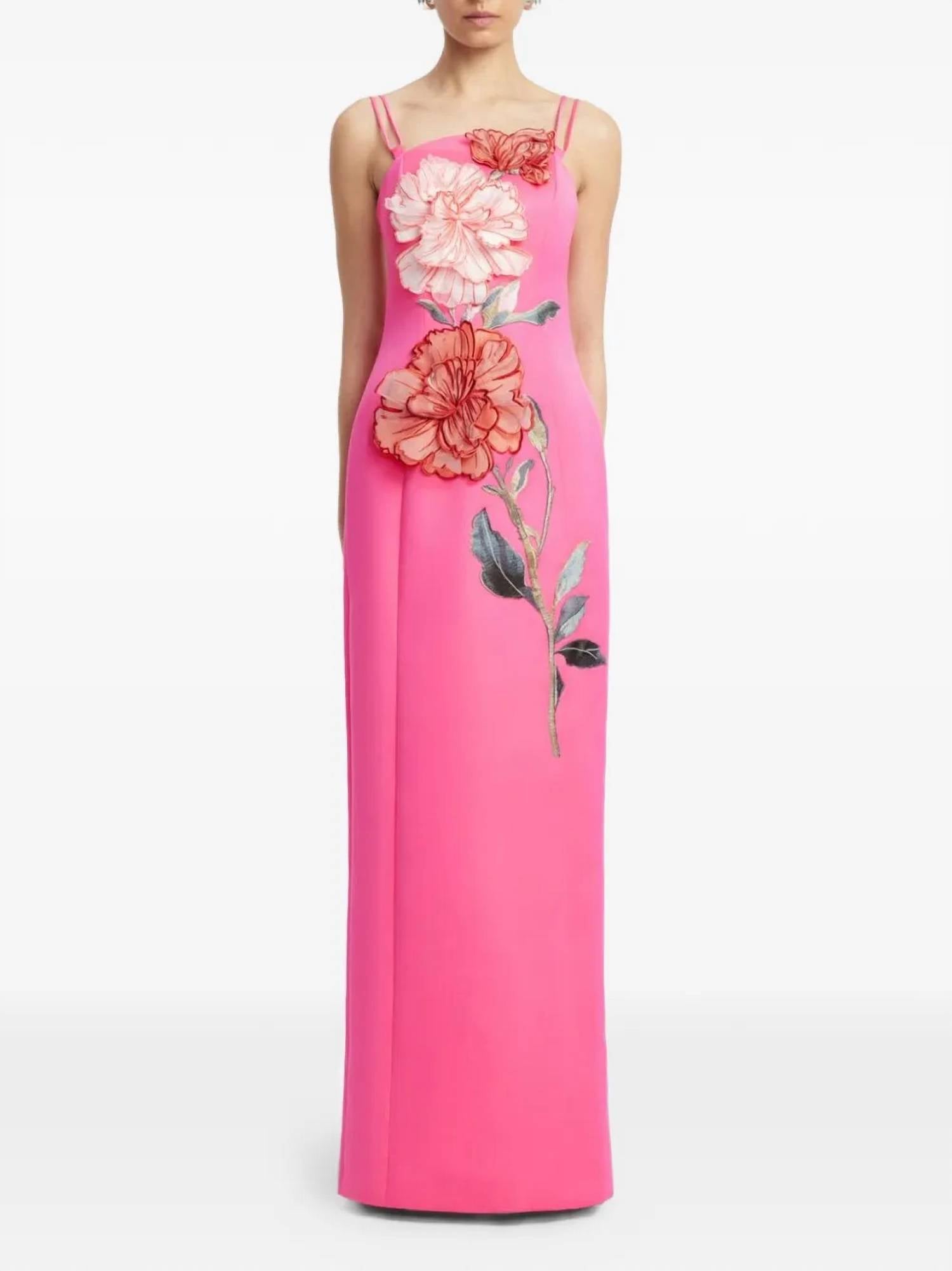 Leo Lin - Arianna Applique Floral Maxi Dress