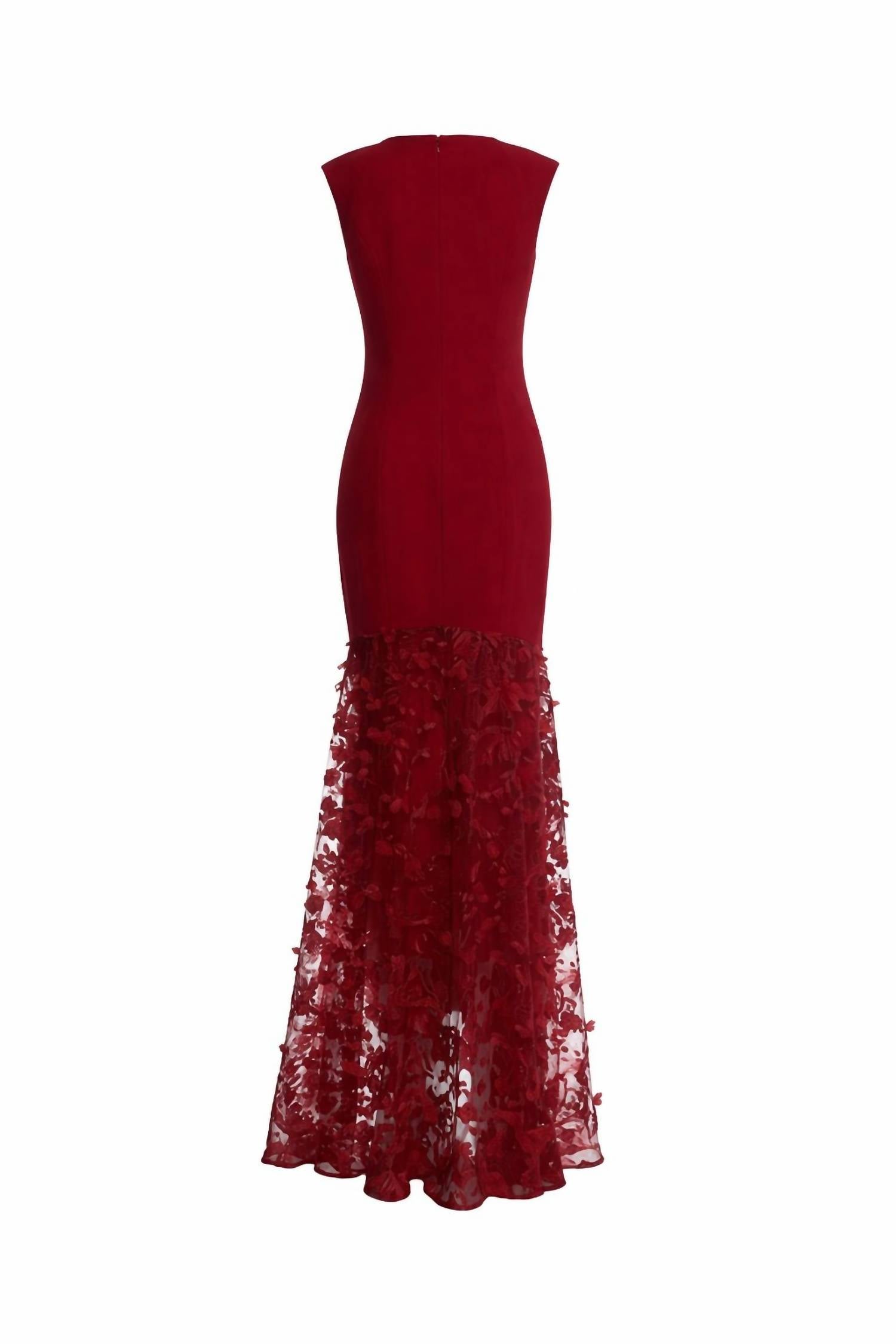 Carmen Marc Valvo - Embellished Crepe Gown
