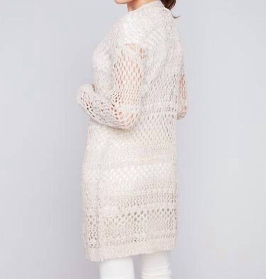 Long Knit Crochet Cardigan