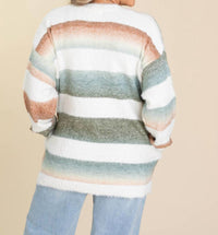 Haptics - Remi Striped Button Down Cardigan
