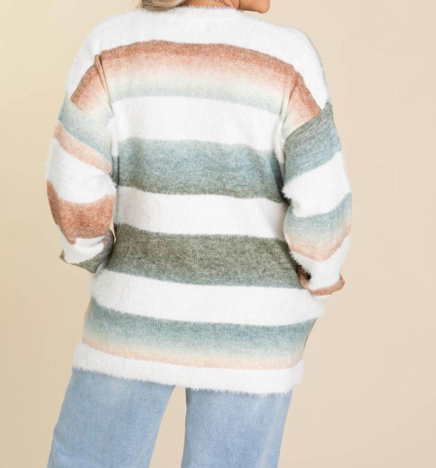 Haptics - Remi Striped Button Down Cardigan