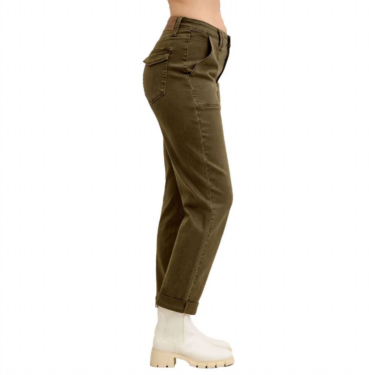 Ace Trading - High Waist Aurora Weekender Cuffed Jeans