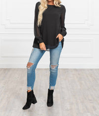 Zenana - Adalyn Chiffon Blouse