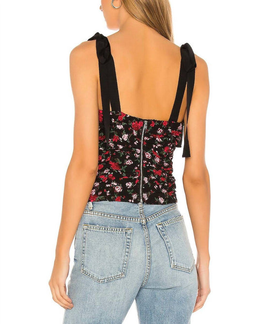 For Love & Lemons - Tainted Floral Corset Top