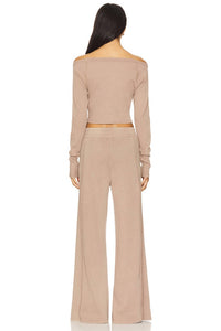 Free People Movement Go To Long Sleeve Set in fossil - women's sleepwear - alternate view