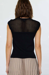 Current Air - Camille Mesh Sleeveless Sweater Tank Top