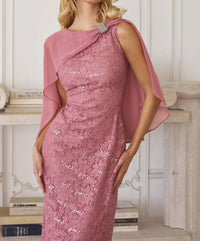 Amoris - Selene Lace Cape Dress