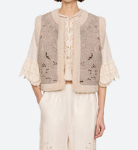 Sea - Ceci Floral Embroidery Vest