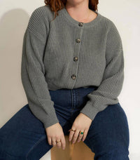 Callahan Cropped Cardigan in gray - women's cardigan - view 5