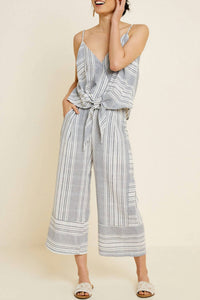 Hayden La - Paloma Stripe Wide Leg Jumpsuit Set