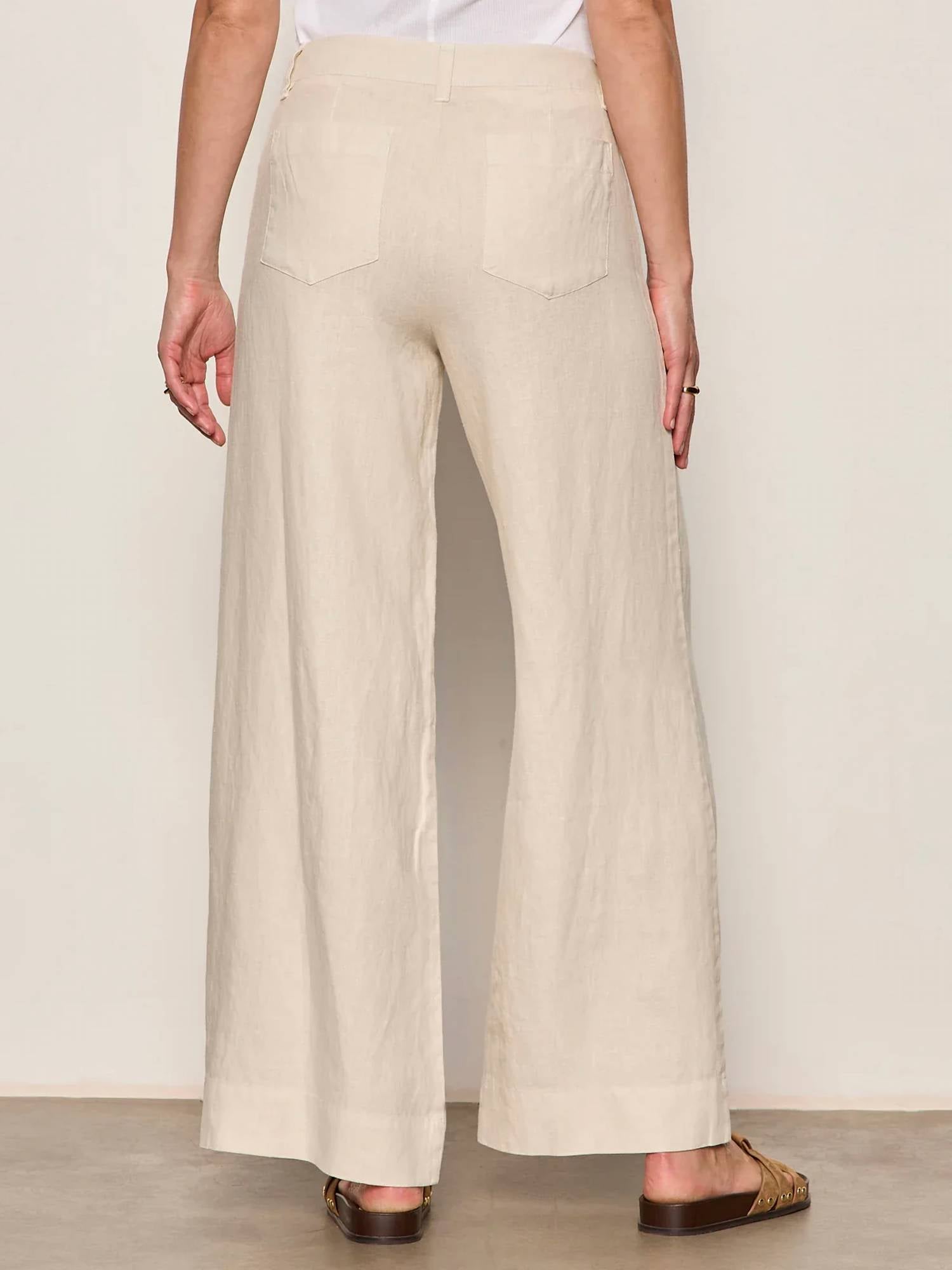 Sanctuary - Linen Marine Wide Leg Jeans