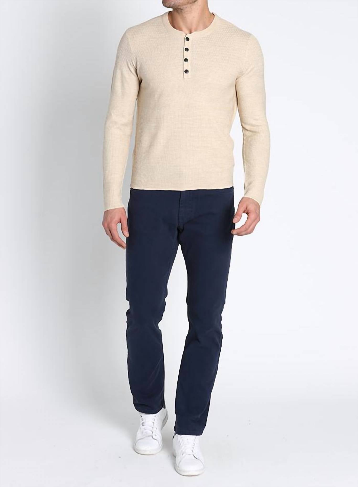 Jachs New York - Mixed Stitch Waffle Sweater Henley
