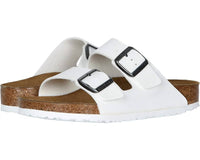 Birkenstock - WOMENS ARIZONA WHITE SILVER BUCKLES