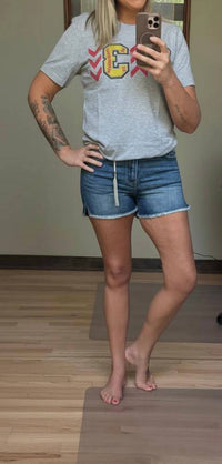 Kancan - Georgina High Rise Fray Hem Shorts