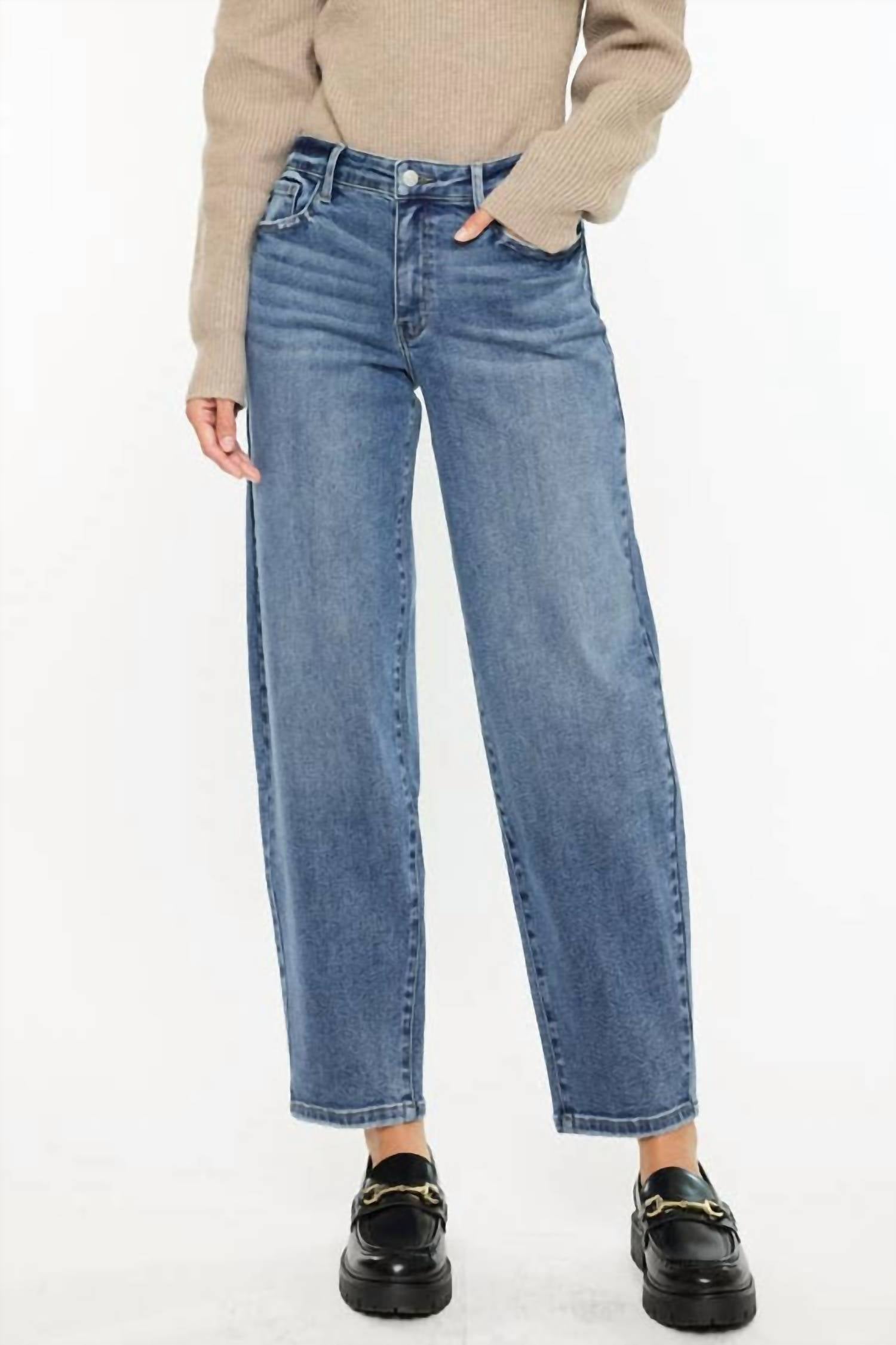 Kancan - Tessa High Rise Slim Barrel Jeans