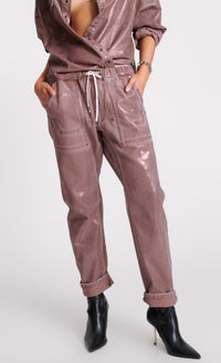 One Teaspoon - Shabbies denim Drawstring jean in Bronzed Chocolate