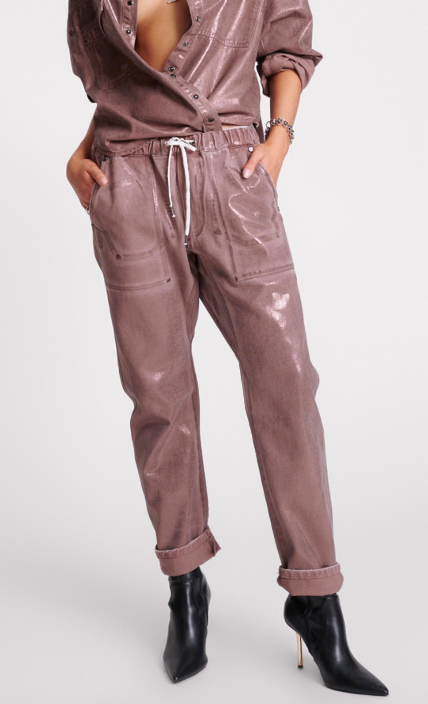One Teaspoon - Shabbies denim Drawstring jean in Bronzed Chocolate