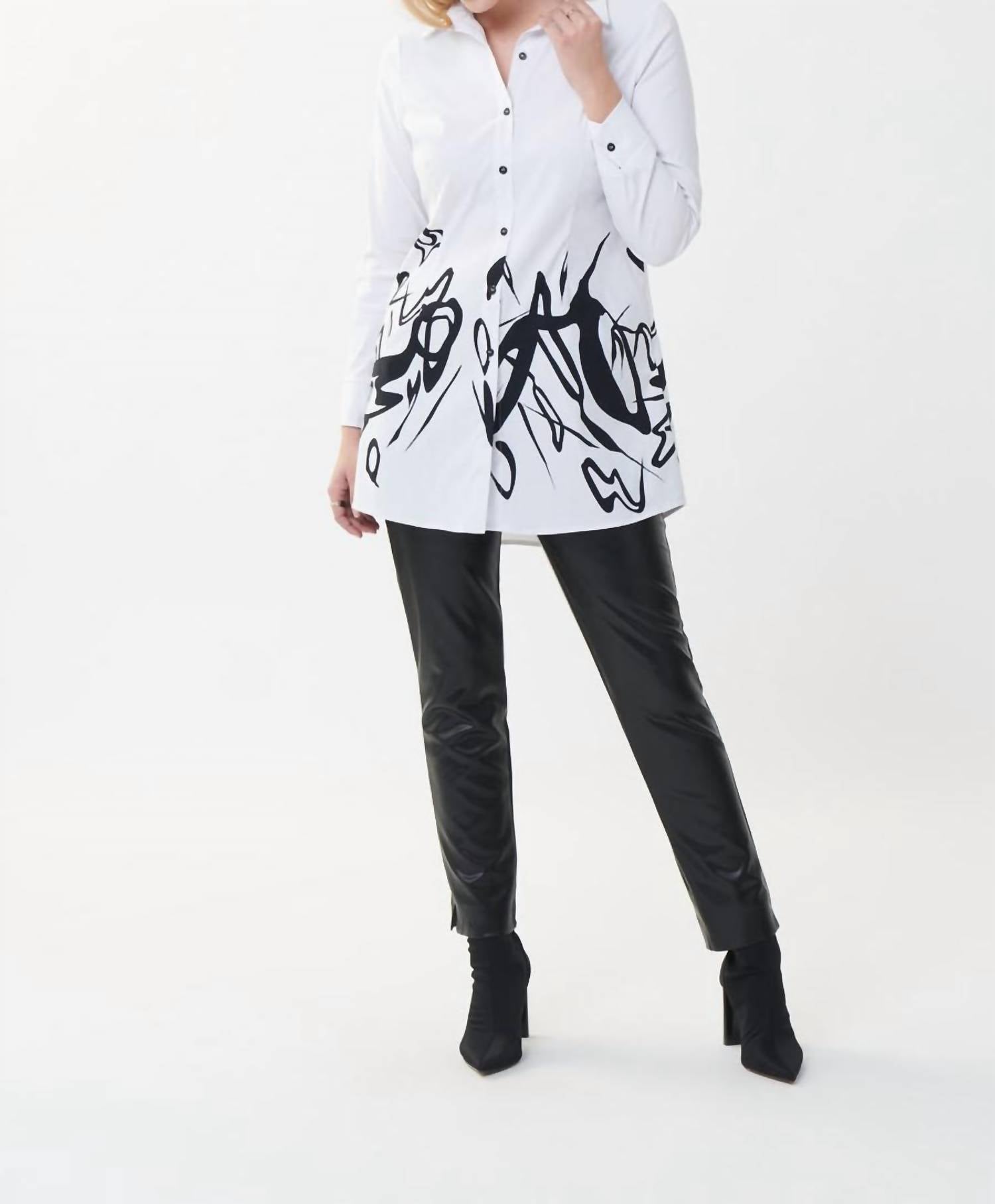 Joseph Ribkoff - Faux Leather Pants