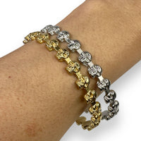 Jagged Halo Jewelry - Women's For Eternity Skull Bangle Bracelet
