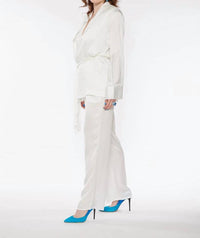 Circular Path - Open Front With Detachable Waist Tie Kimono