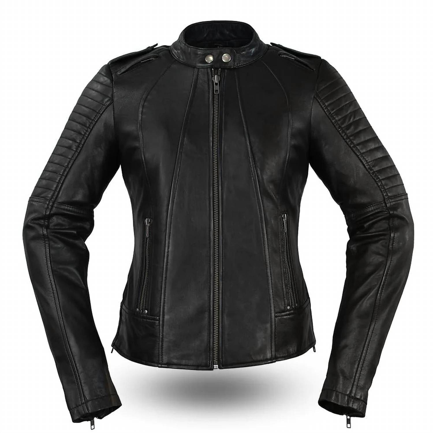First Mfg Co. - Biker Motorcycle Leather Jacket