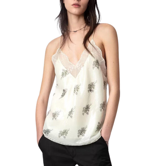 Zadig & Voltaire - CHRISTY SEQUINS FLOWER CAMISOLE