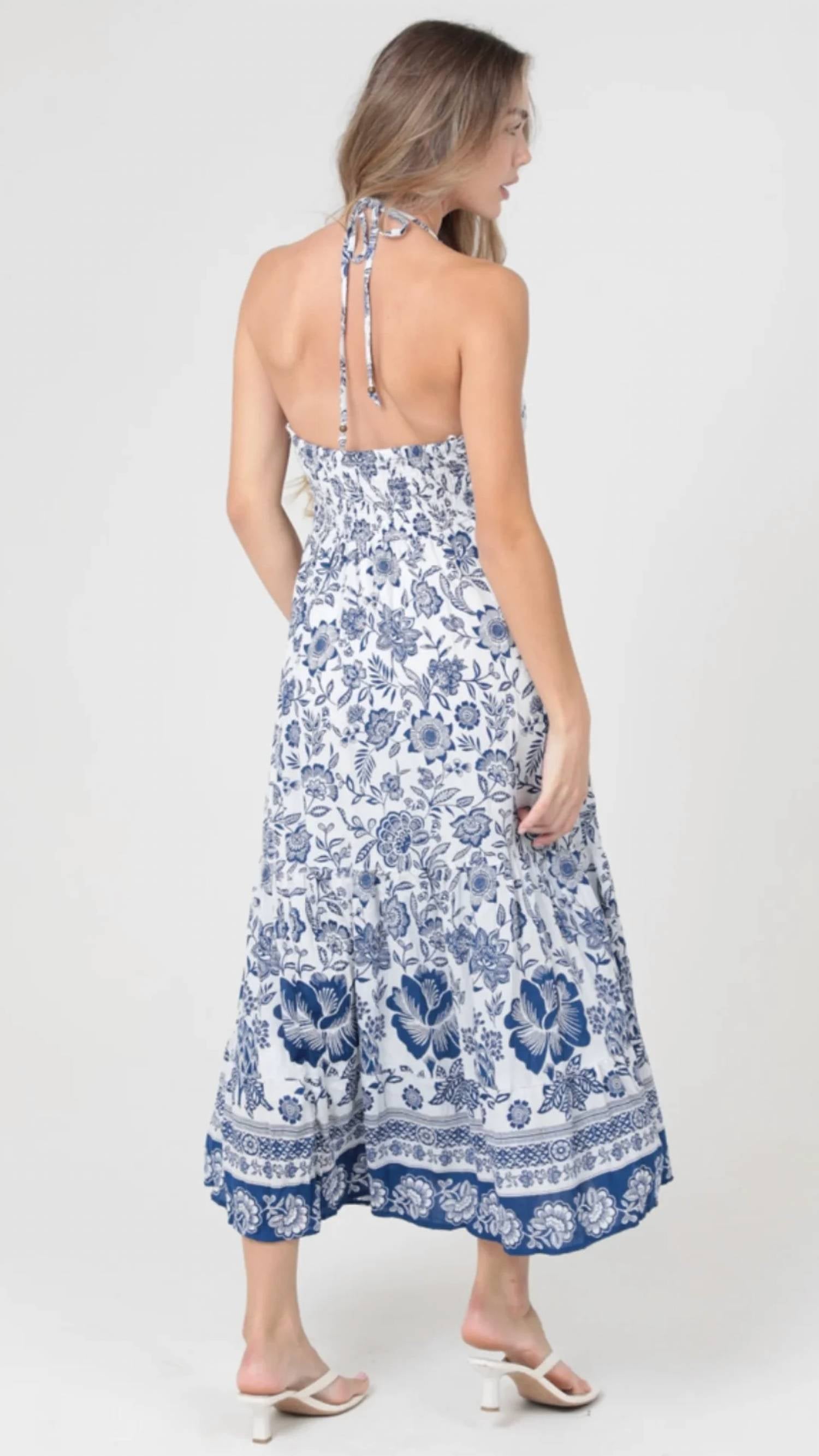 Angie - Halter Neck Maxi Dress