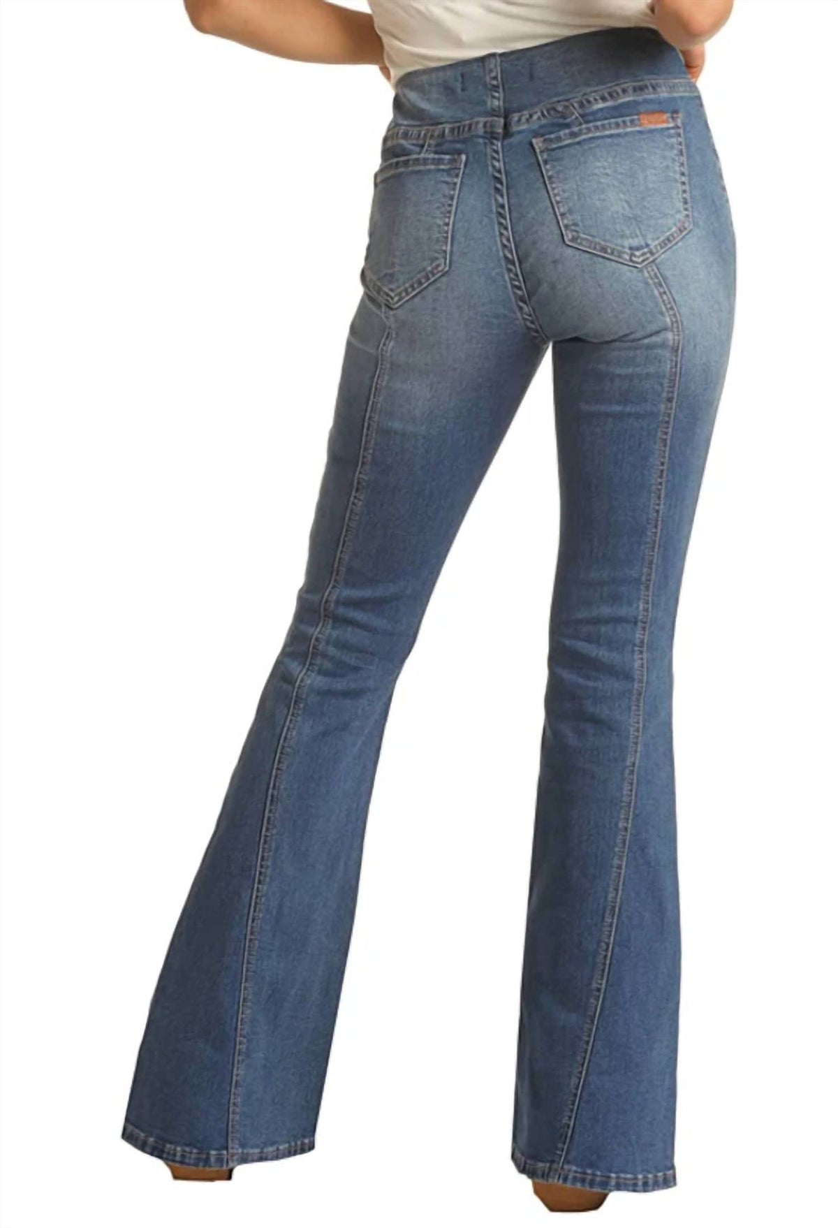 Rock & Roll Denim - Pull On Flare Leg Jeans